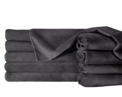 Towels by Doctor Joe ULTRA-15BLK-6EA Safe-2-Bleach Deep Black 16″ x 27″ Microfiber Salon Towel, (Pack of 6)
