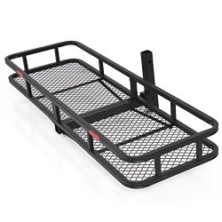 Best Choice Products SKY1658 60″ Folding Cargo Carrier Luggage Rack (Hauler Truck or Car Hitch 2″ Receiver)