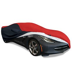 C7 Corvette Stingray Ultraguard Plus Car Cover – Indoor/Outdoor Protection : Red/Black