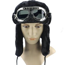 FLORATA Winter Skiing Clothing Hats Accessories – Snowmobile Snowboard Skate Ski Goggles(Black)