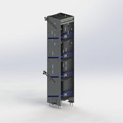 Ranger Design. 4 Tier refrigerant rack for large bottles, aluminum, 14″d x 13″w x 62?”h