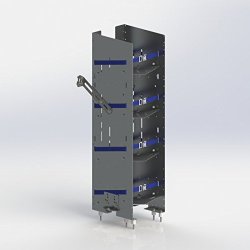 Ranger Design. 4 Tier refrigerant rack for small bottles, aluminum, 14″d x 10?”w x 43″h