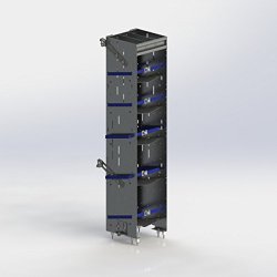 Ranger Design. 5 Tier refrigerant rack for large bottles, aluminum, 14″d x 13″w x 62?”h