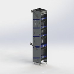 Ranger Design. 5 Tier refrigerant rack for small bottles, aluminum, 14″d x 10?”w x 62?”h