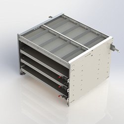 Ranger Design. Axess Tray with 1 shelf / 3 drawers, aluminum, 38″d x 45″w x 30″h
