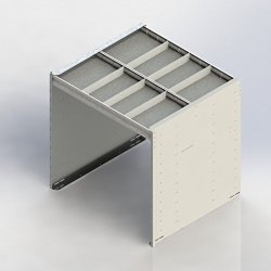 Ranger Design. Axess Tray with 1 shelf / no drawers, aluminum, 38″d x 45″w x 42″h