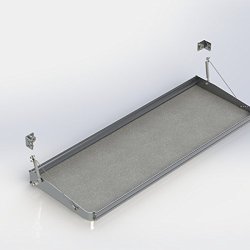 Ranger Design.Fold-Away shelf tray with gas shocks and hardware, 21″d x 58″w