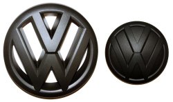 Black Front Grille & Rear Trunk Emblem Combo for Mk6 2012 VW Jetta Sedan