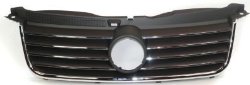 Evan-Fischer EVA17772052523 Grille Assembly Grill Plastic shell and insert Chrome with black