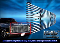 Stainless Steel 304 Billet Grille Grill Custome Fits 1981-87 Chevy C/K Pickup/Suburban/Blazer