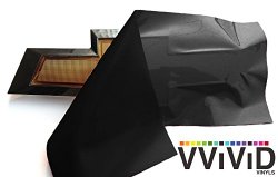 VVIVID Gloss Black Auto Emblem Vinyl Wrap Overlay Cut-Your-Own Decal for Chevy Bowtie Grill, Rear Logo DIY Easy to Install 11.80″ x 4″ Sheets (x2)