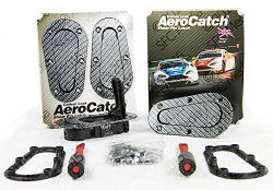 AeroCatch Plus Flush Hood Latch and Pin Kit – Black Carbon Fiber Look – Now includes Molded Fixing Plates – Part # 120-3000