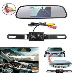Backup Camera and Monitor Kit for Vehicle/Car ,LeeKooLuu CMOS Reverse/Rear reiew camera and Monitor for Car With 7 LED Night Vision