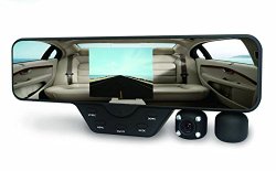 Black Box M1000 Rearview Mirror Dash Cam – Dual Camera Rotating Camera – 1080P Car DVR (16GB SD Included)