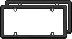 Cruiser Accessories 20642 Black Nouveau License Plate Frame, ( Set of 2)