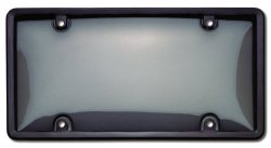 Cruiser Accessories 60520 Novelty / License Plate Combo Bubble Shield and Frame, Smoke and Black