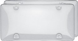Cruiser Accessories 72101 Novelty / License Plate Bubble Shields, Clear (Set of 2)