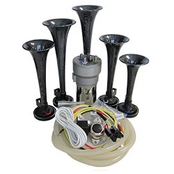 Dixie Air Horn Carbon Fiber Look – Dixieland Premium Full 12 Note Version with Installation Wire Kit and Button