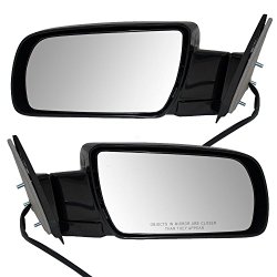 Driver and Passenger Power Side View Mirrors with Metal Bases Replacement for Chevrolet GMC Pickup Truck SUV 15764757 15764758