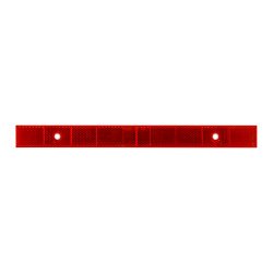 Grand General 80866 Red 12″ Stick-On Reflector Strip with 2 Mounting Holes and Stainless Steel Screws