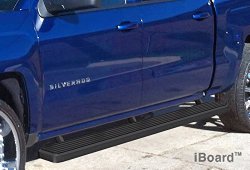 Matte Black 5″ iBoard Running Boards 07-16 Chevy Silverado/GMC Sierra Crew Cab