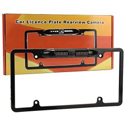 Pumpkin Waterproof Car License Plate Frame Rear View Backup Camera 170 Degree Wide Angle With 8 IR LED Night Vision