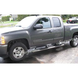 VioGi Fit:99-13 Silverado/Sierra 1500/2500/3500 EXT Extended Cab 4″ Oval S/S Side Step Rails Nerf Bar Running Boards