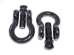 3/4″ Inch 1(2) Pack 9mm Shackle + Screw Pin D Ring Anchor Bow Black Forged Steel 4.5 Ton WLL
