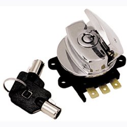 Bkrider Round Key Ignition/Light Switch for Harley Big Twin Models Replaces HD OEM 71313-96A (C01020862)