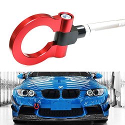 iJDMTOY (1) Anodized Red Track Racing Style Aluminum Tow Hook For BMW 1 3 5 Series X5 X6