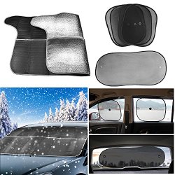 MICTUNING Windshield Snow Cover & Sun Shade Protector for Cars Shield Guard