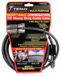 Trimax MAG10SC 10ft Combination Cable Lock