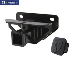 TYGER® Class 3 Hitch & Cover Kit Fits 2003-2015 Dodge Ram 1500/2500/3500 OE Style 2 inch Rear Receiver Hitch Tow Towing Trailer Hitch Combo Kit (Hitch Cover included.)