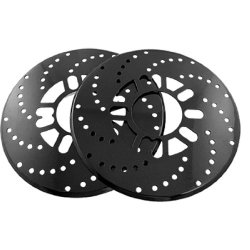 Water & Wood 2 Pieces Car Auto Brake Rotor Cross Drilled Covers Black with Car Cleaning Cloth