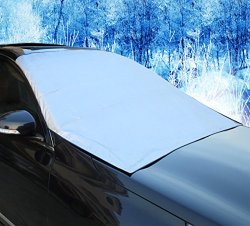 Zone Tech Reversible Multipurpose All Weather Vehicle Windshield Protector Premium Quality Winter Snow Cover + Summer Sun Shield