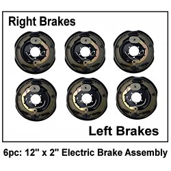 6pc Electric Trailer Brake 12″ x 2″ Assembly Right & Left SIde 6000 7000 Axle