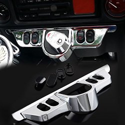 Chrome Switch Dash Panel Accent Cover For Harley 96-13 Electra Glide/06-13 Street Glide/ 09-13 Tri Glide