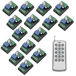 eMylo DC 12V 15X 1 Channel Relays Learning Smart Wireless Remote Control light Switch remote control Transmitter remote control door switch