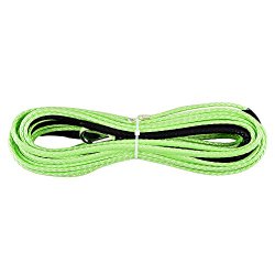 GREEN 50ft 3/16″ 5400lbs Synthetic Fiber ATV UTV SUV Recovery Winch Rope Replacement Cable