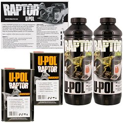 U-POL Raptor Black Urethane Spray-On Truck Bed Liner & Texture Coating, 2 Liters