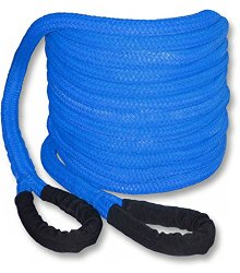 U.S. made “Electric Blue” PolyGuard Coated Kinetic Recovery Snatch ROPE – 1 inch X 30 ft (4X4 VEHICLE RECOVERY)