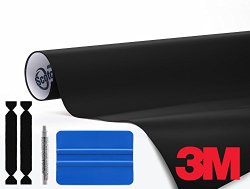 3M 1080 Black Matte 1ft x 5ft Vinyl Car Wrap With 3M Tool Kit
