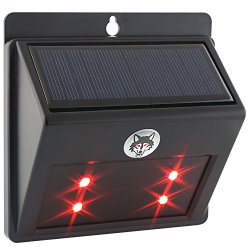 Albrillo Courtyard Solar Powered Predator Deterrent LED Light, Outdoor Sensor Lamp