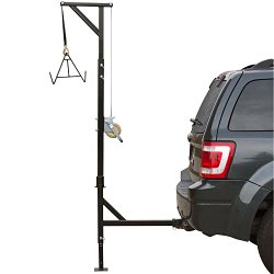 Big Game 360 Degree Swivel Hitch Mounted 500 lb Winch Deer Hoist with Lift Gambrel