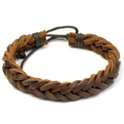 Brown Retro Zen Bracelet / Leather Bracelet / Leather Wristband / Surf Bracelet / Hemp Bracelet Adjustable Size, for Men, Women, Boys and Girls, Teen (RTB012)