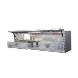 Brute 80-TB400-72-BD Pro Series 72″ High Capacity Stake Bed Contractor Polished Aluminum Tool Box with Bottom Drawers