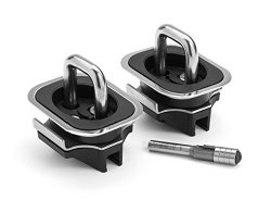 Bull Ring 4056 for 2007-2014 Ford Short Bed “Hidden Pockets”, Low Profile W/Router Bit Retractable, tie downs 1-pair