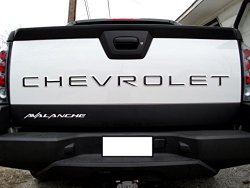 Chevrolet Avalanche Tailgate Insert Piano Black Letters