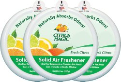 Citrus Magic Odor Absorbing Solid Air Freshener, Fresh Citrus, 8-Ounce (Pack of 3)