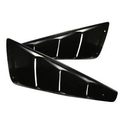 Ford Mustang Shelby Bullitt Gt 2 Dr Coupe, Black 1/4 Quarter Window Scoop Louver